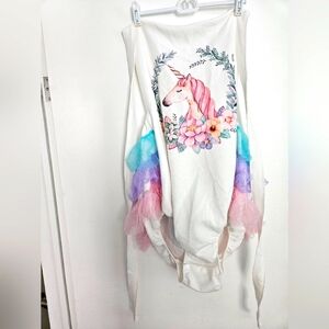 Adult unicorn haltertop onesie with ruffles abdl 😍
